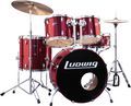 Red Ludwig 5 piece drum set